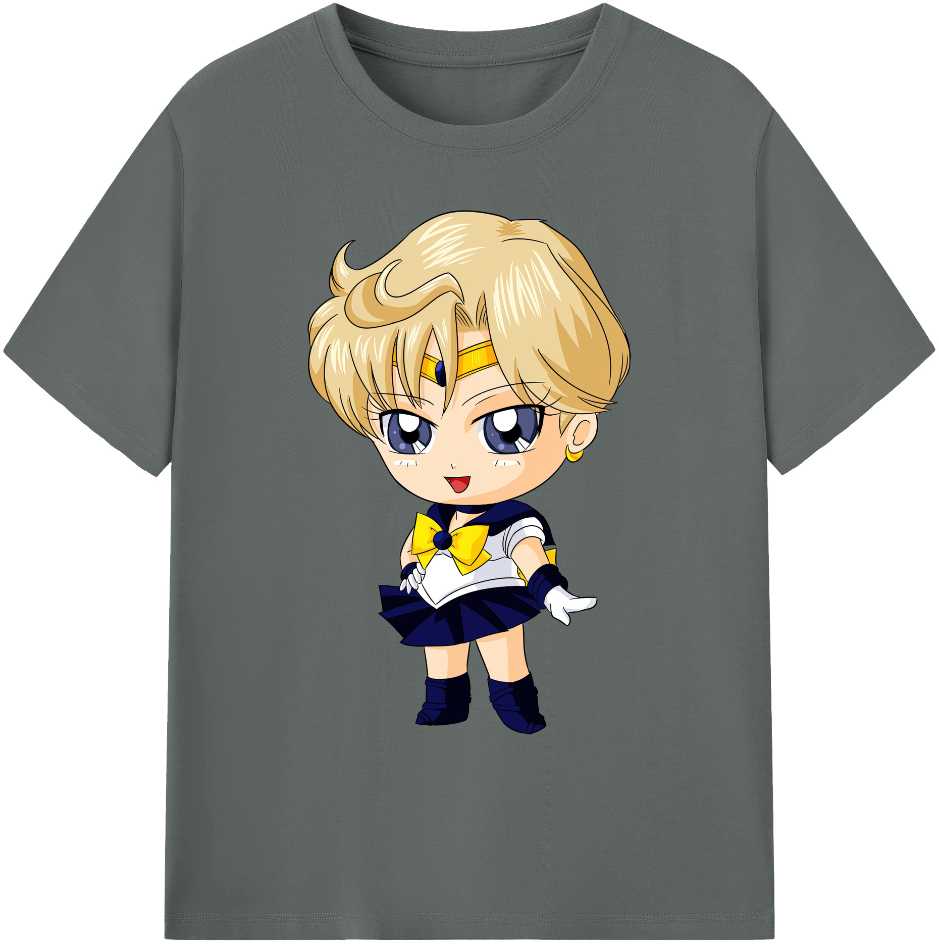 （画像用） 美少女戦士セーラームーン 天王はるか Sailor Moon Tenoh Haruka 綿100％ メンズ半袖Tシャツ｜肌触りやわらか＆通気性